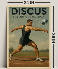 Discus Art Print of Precision Sports Design PosterGoat
