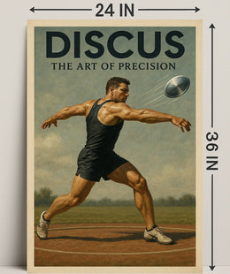 Discus Art Print of Precision Sports Design PosterGoat