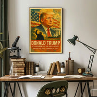 Donald Trump 47th President of the United States Layered Digital Collage Poster