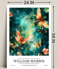 William Morris Inspired Art Nouveau Floral Artistic Poster