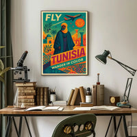 Explore Tunisia in Style Vibrant Aviation Travel Poster PosterGoat