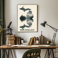 Michigan Landscape Reflection Poster