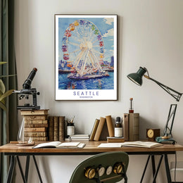 Seattle Ferris Wheel Poster PosterGoat