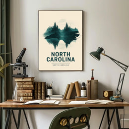 North Carolina Nature Reflection Poster