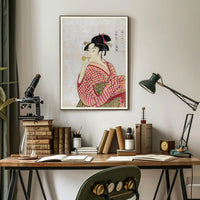 Title: Elegant Kimono and Hairpins: Traditional Japanese Beauty Poster