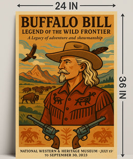 Buffalo Bill Legendary Heritage Adventure Poster Wall Art