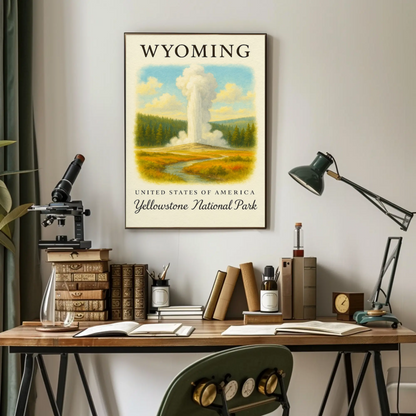 Wyoming Yellowstone National Park United States Travel Poster