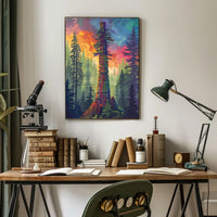 Majestic Totem in the Forest Poster
