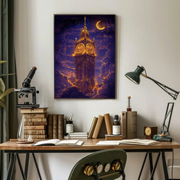 Big Ben Under a Dreamy Night Fantasy Poster