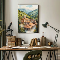 Bulgaria Rila Monastery Mountain View Poster