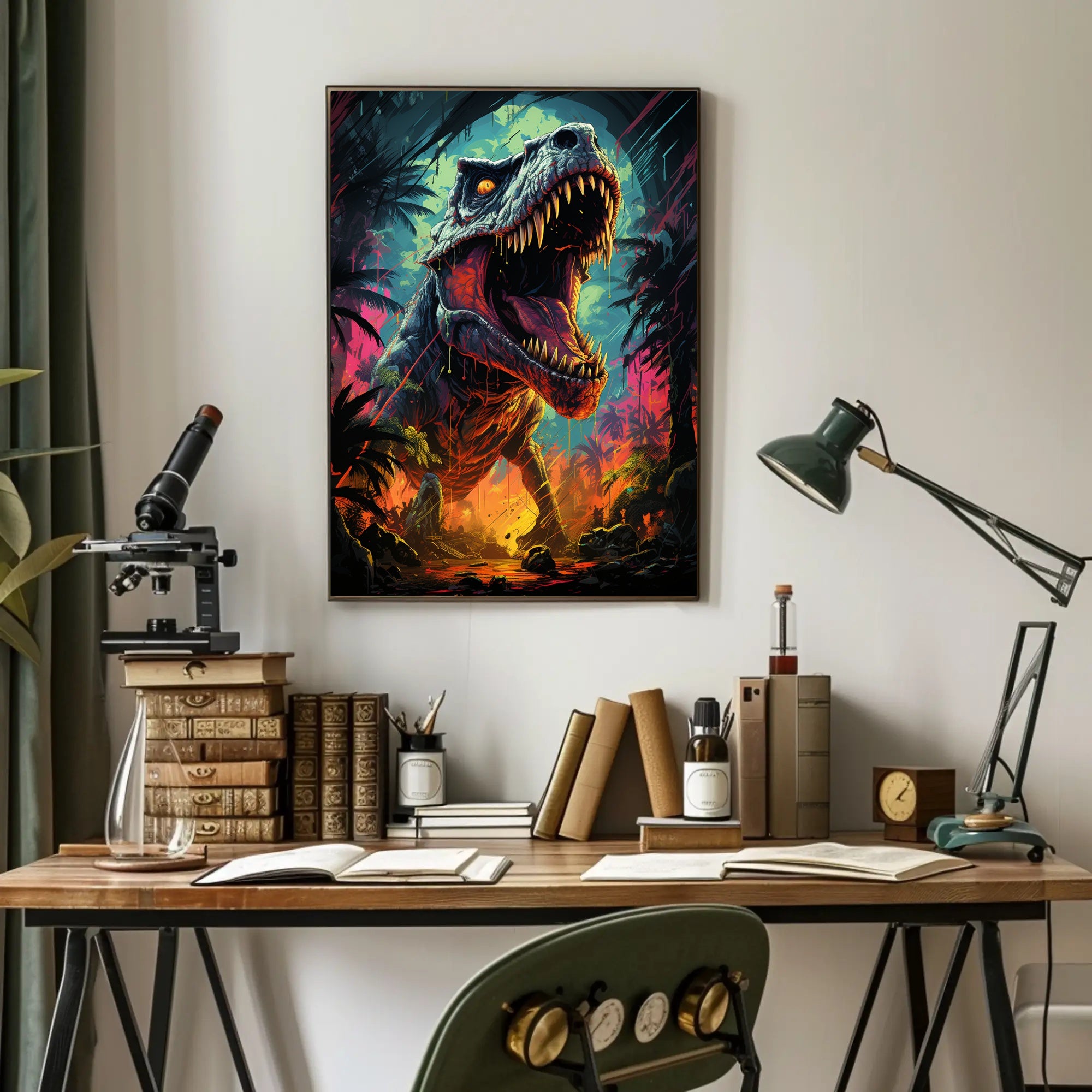 Roaring Prehistoric Majesty Poster PosterGoat