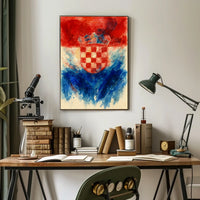 Croatian Coat Of Arms Watercolor Art Poster