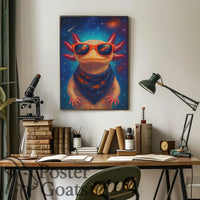 Cosmic Axolotl Fantasy Art Poster