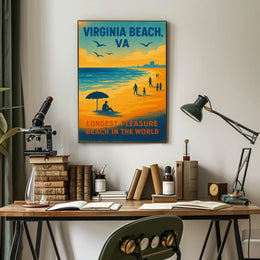 Virginia Beach, VA Longest Pleasure Beach Poster
