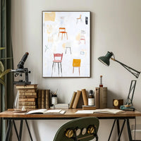 Abstract Chair Study Poster Modern Art Print Decor