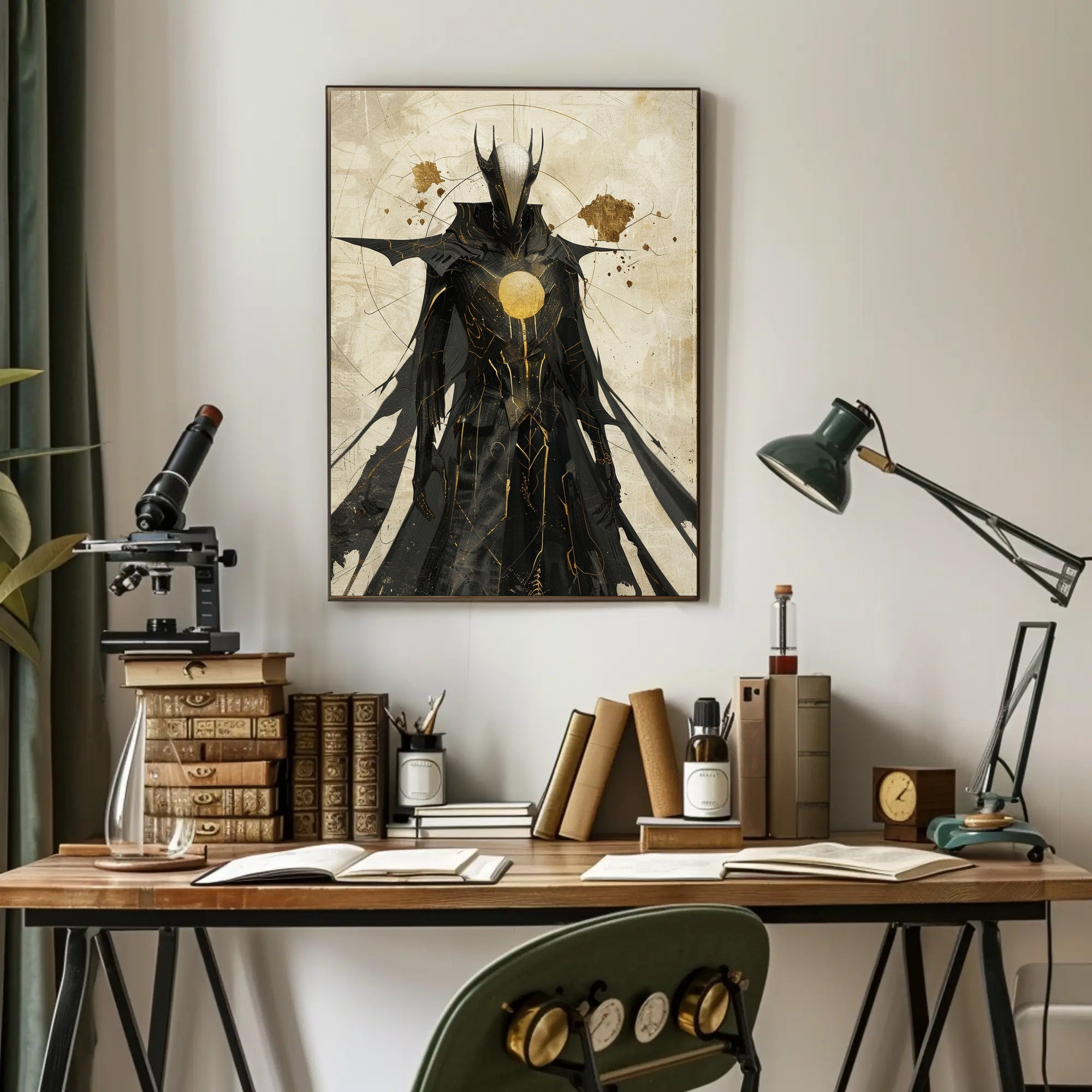 Dark Warrior Fantasy Art Poster PosterGoat