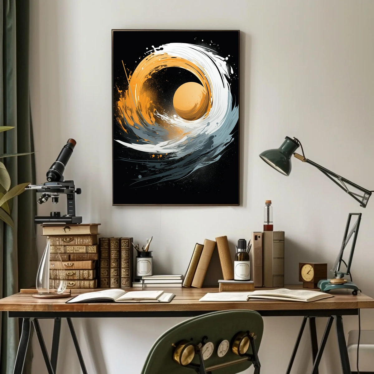 Dynamic Wave Vortex Abstract Art Print Poster