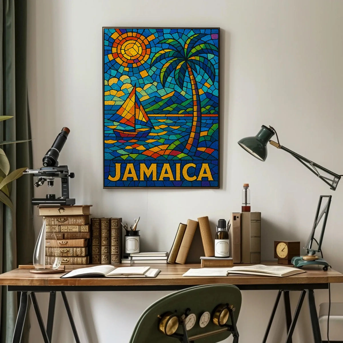 Vibrant Jamaica Mosaic Poster