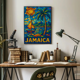 Vibrant Jamaica Mosaic Poster
