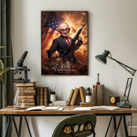 Harry S. Truman Illustrated Poster
