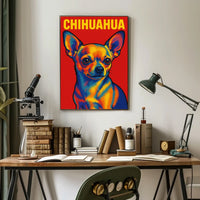 Vibrant Chihuahua Portrait Poster