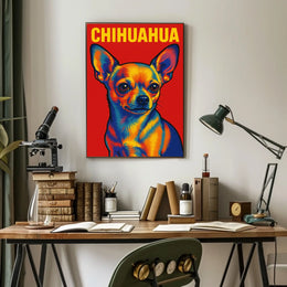 Vibrant Chihuahua Portrait Poster