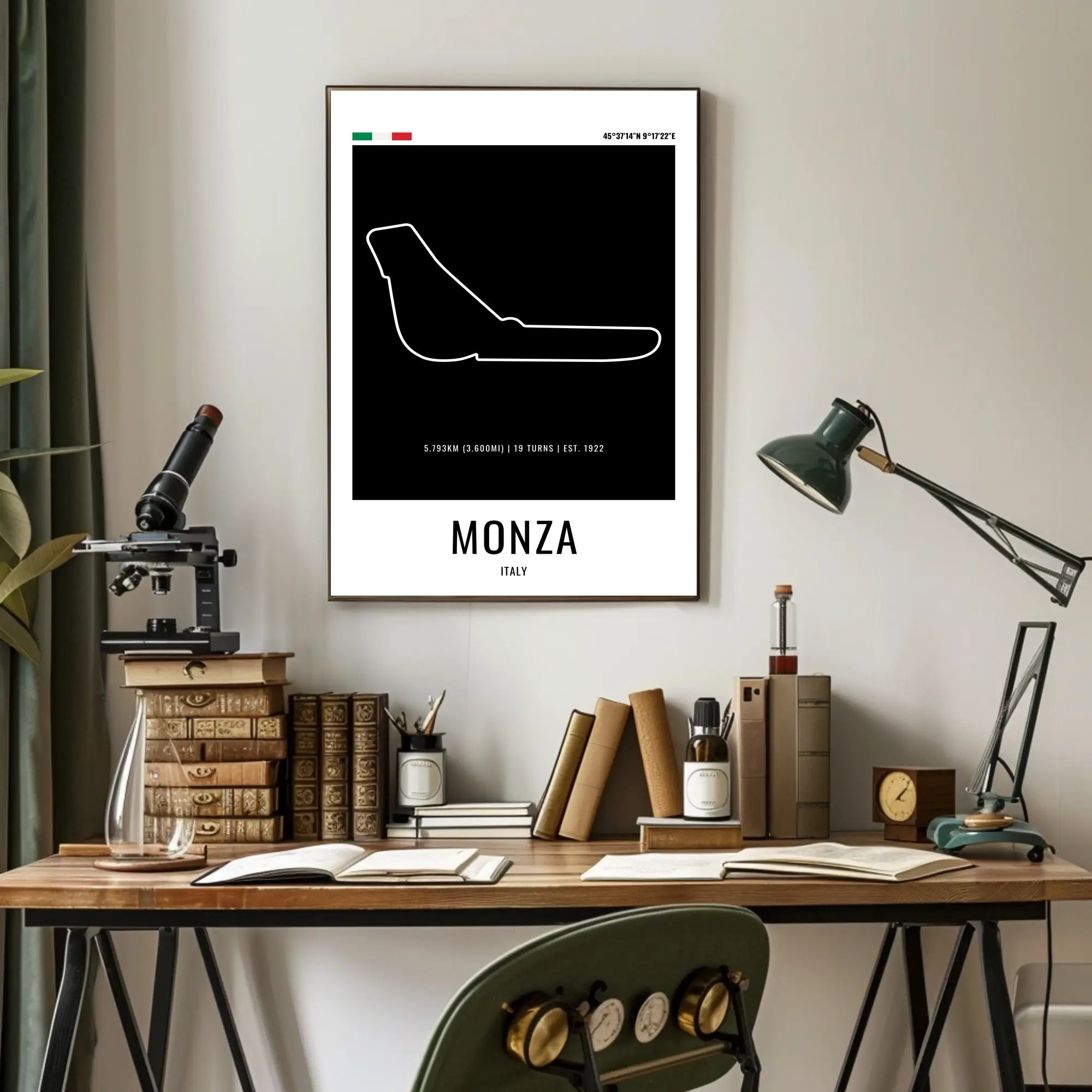 Monza Circuit Minimalist Racing Artwork Sports Poster