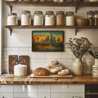 Houston Travel Poster: The Heart of Texas Art