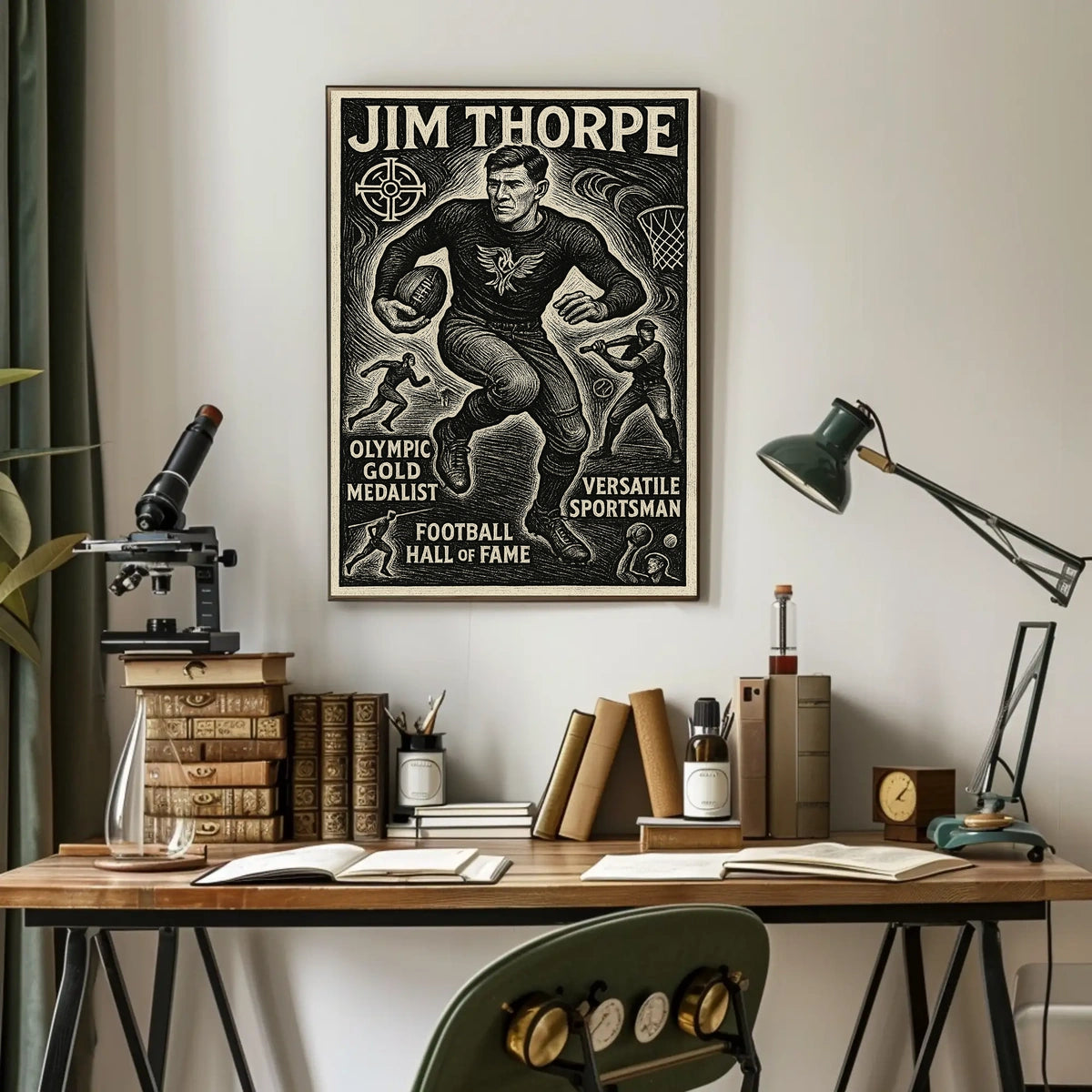 Celebrating Jim Thorpe Legendary Athlete Poster