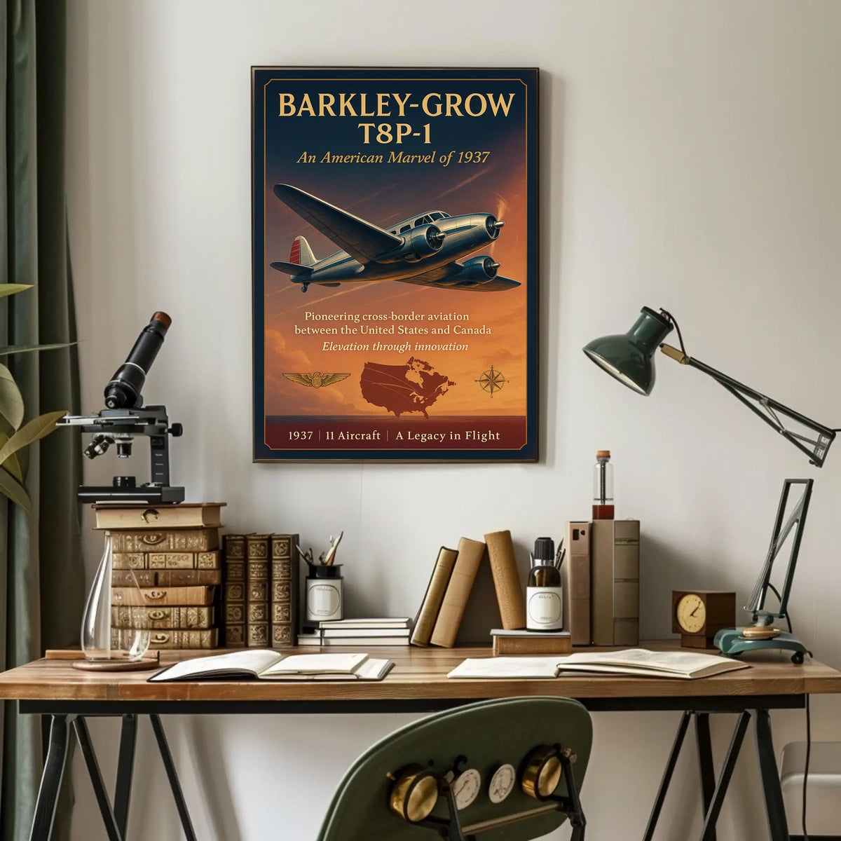 Barkley-Grow T8P-1 Vintage Aviation Poster Art