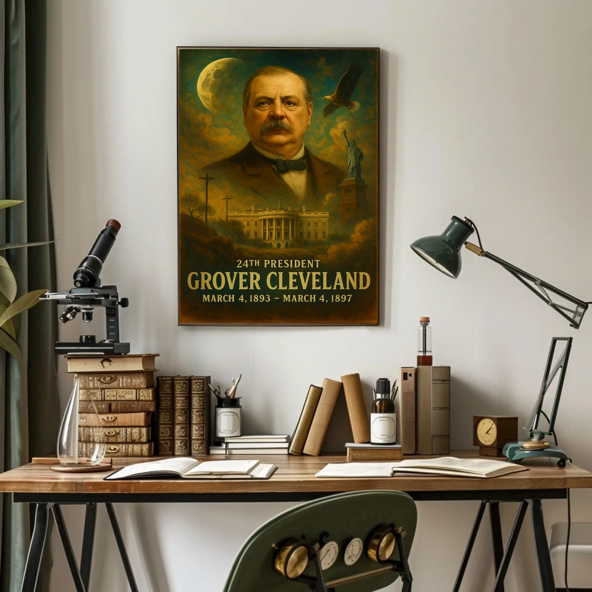 Grover Cleveland 24Th President Poster