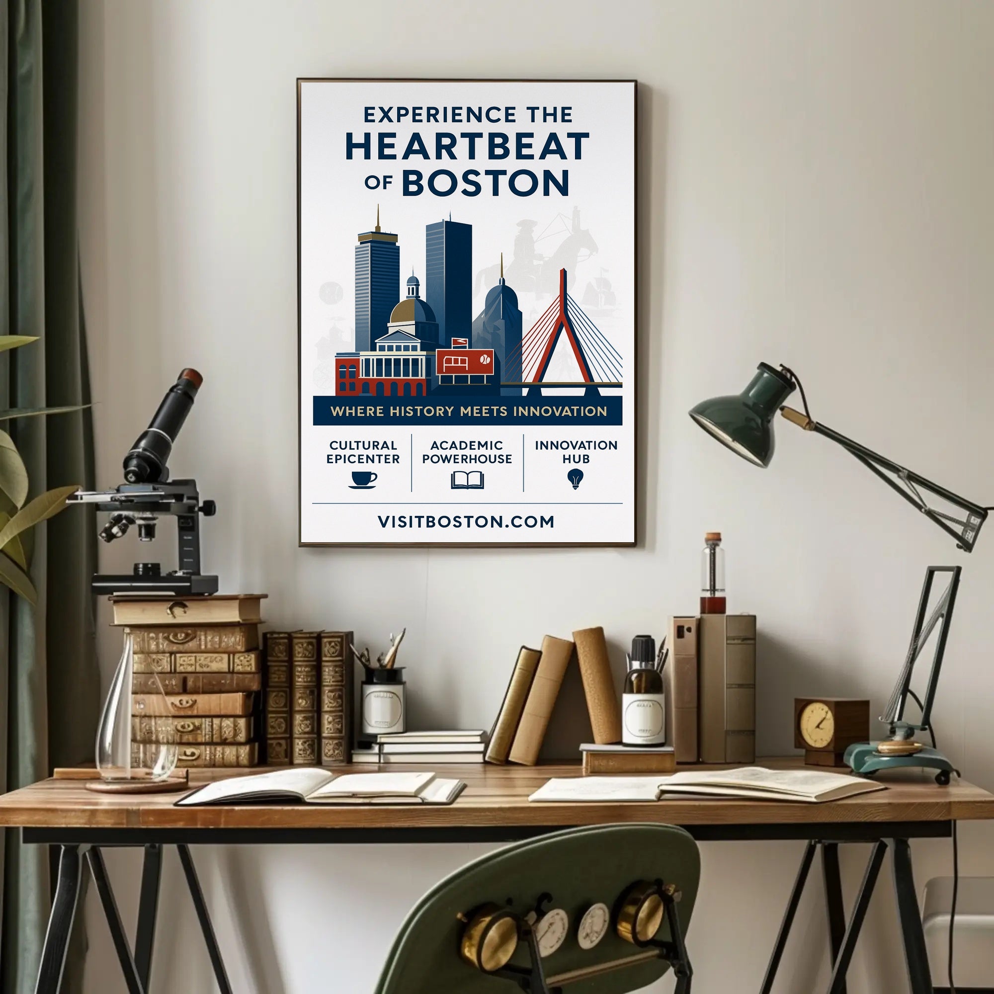 Experience the Heartbeat of Boston Poster