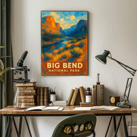 Big Bend National Park Poster Southwest Landscape Wall Art