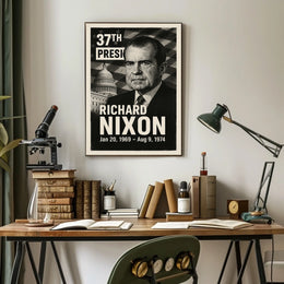 Richard Nixon 37th President of the United States Digital Montaje Poster