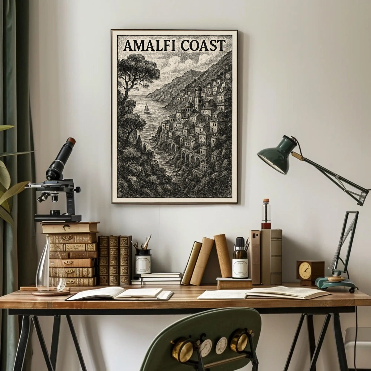 Amalfi Coast Poster Coastal Wall Art Print 18x24 Gallery