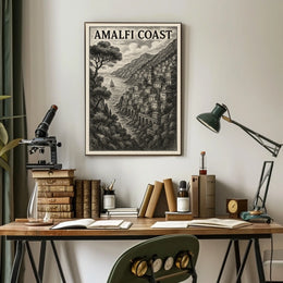 Amalfi Coast Poster Coastal Wall Art Print 18x24 Gallery