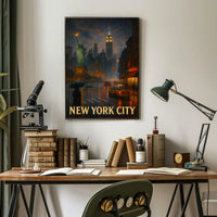New York City Nightscape Poster