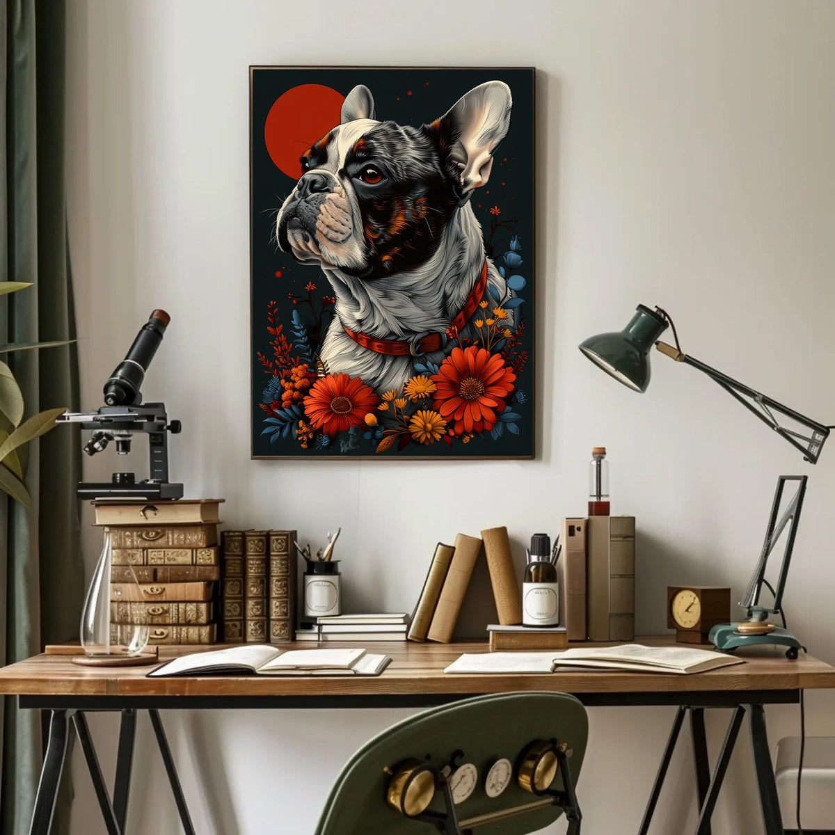 Regal Bulldog Portrait Poster