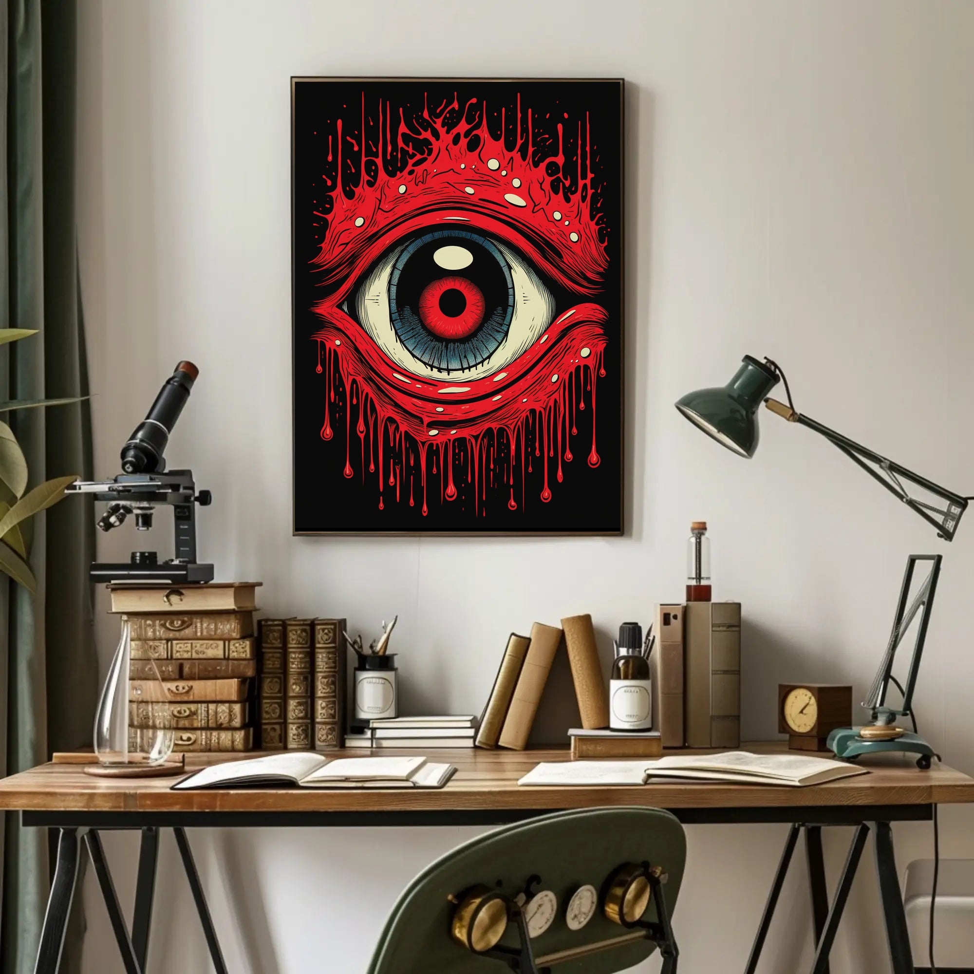 Bold Surreal Eye Pop Art Print - Artistic Poster