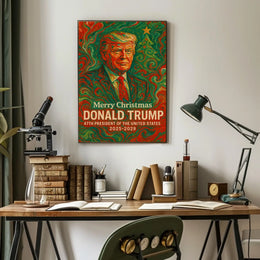 Donald Trump Abstract Christmas Political Poster