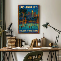 Los Angeles Holiday by the Palms Poster