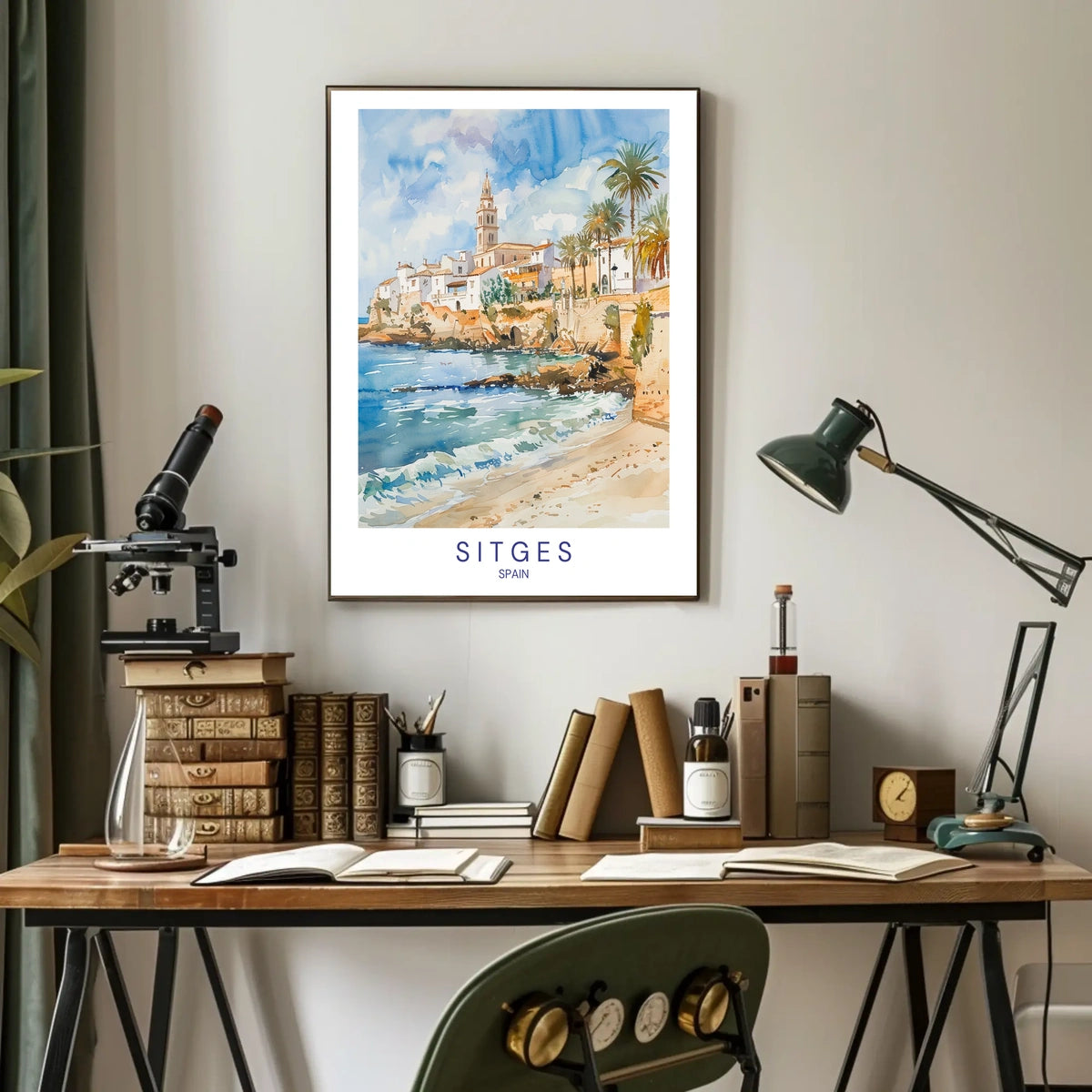 Sitges, Spain Coastal Charm Poster