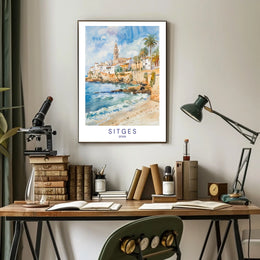 Sitges, Spain Coastal Charm Poster