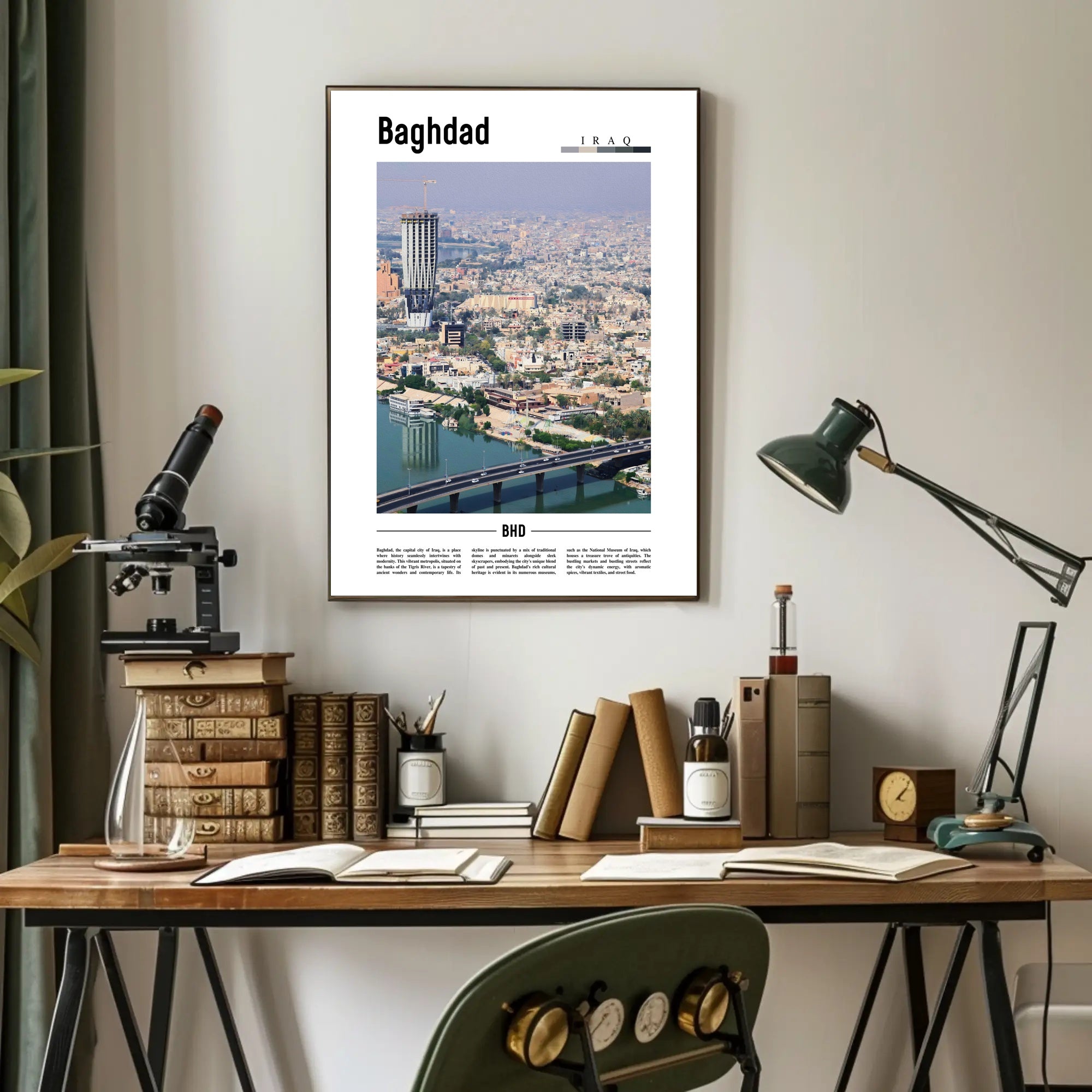 Baghdad Skyline Fusion Urban or Cityscape Poster PosterGoat