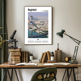 Baghdad Skyline Fusion Urban or Cityscape Poster PosterGoat