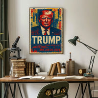 Donald Trump 47th President of the United States Street Art Mashup Poster