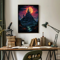 Enchanted Castle At Dusk Poster