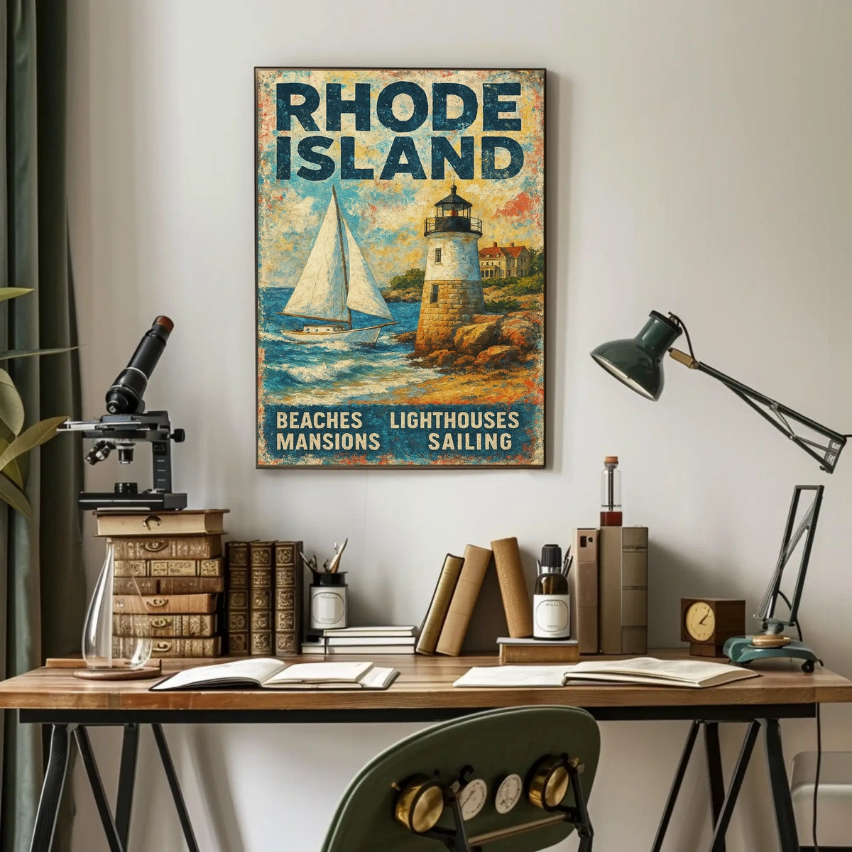 Rhode Island Coastal Charm Poster