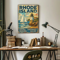 Rhode Island Coastal Charm Poster