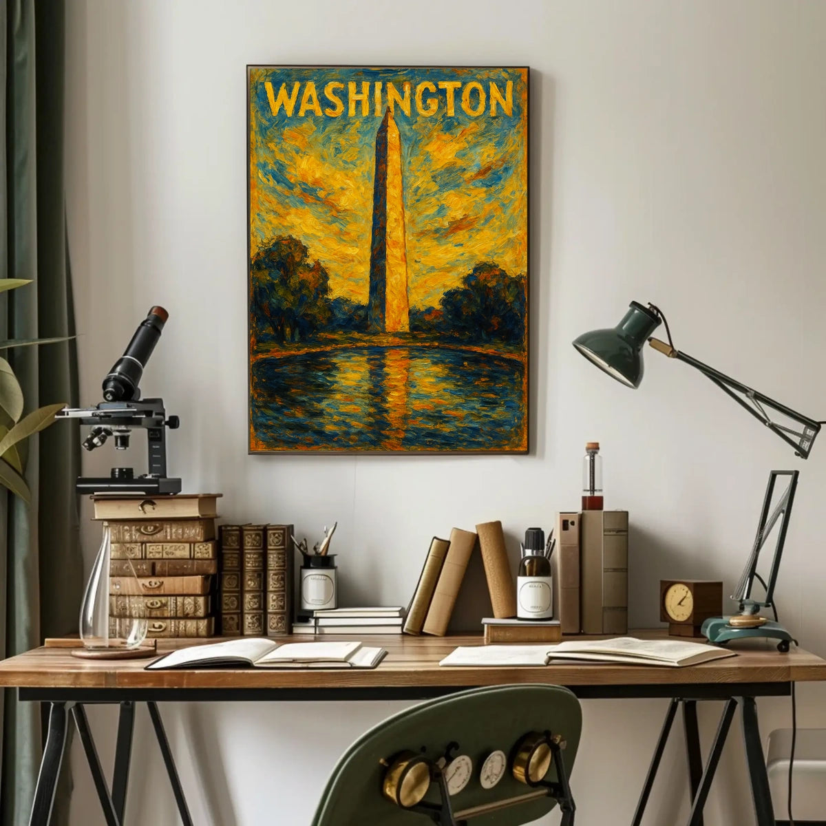 Washington Monument At Sunset Poster